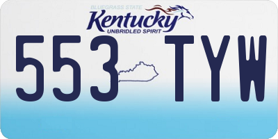 KY license plate 553TYW