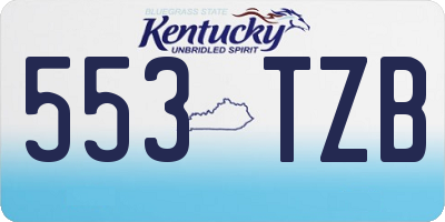 KY license plate 553TZB