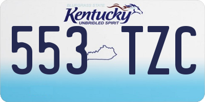 KY license plate 553TZC