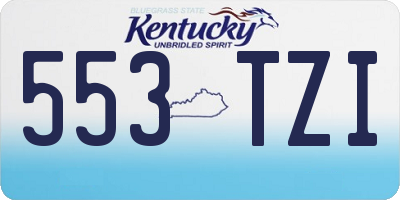 KY license plate 553TZI
