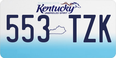 KY license plate 553TZK