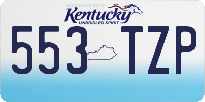 KY license plate 553TZP