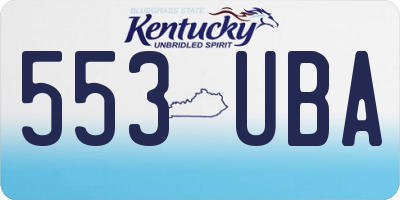 KY license plate 553UBA