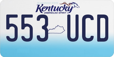 KY license plate 553UCD