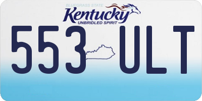 KY license plate 553ULT