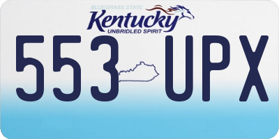 KY license plate 553UPX