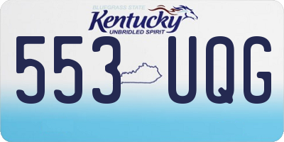 KY license plate 553UQG