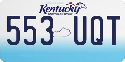 KY license plate 553UQT