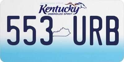 KY license plate 553URB