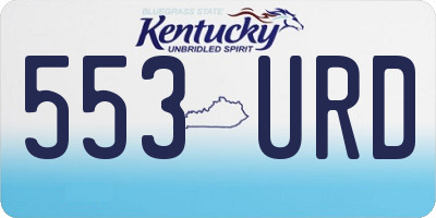 KY license plate 553URD