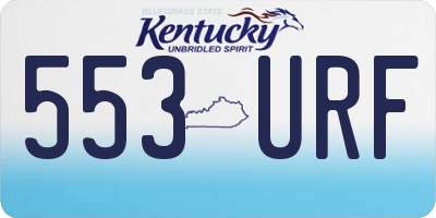 KY license plate 553URF