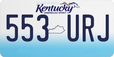 KY license plate 553URJ