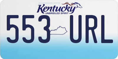 KY license plate 553URL
