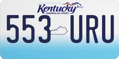 KY license plate 553URU
