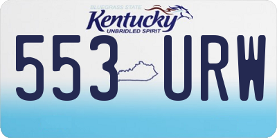 KY license plate 553URW