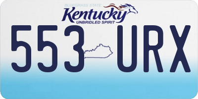KY license plate 553URX
