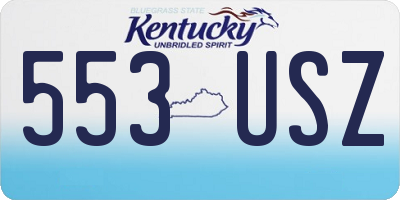 KY license plate 553USZ