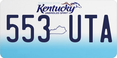 KY license plate 553UTA