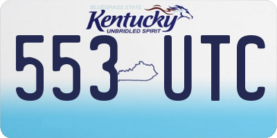 KY license plate 553UTC