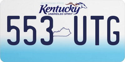 KY license plate 553UTG