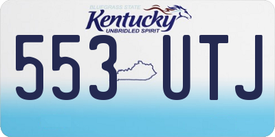 KY license plate 553UTJ