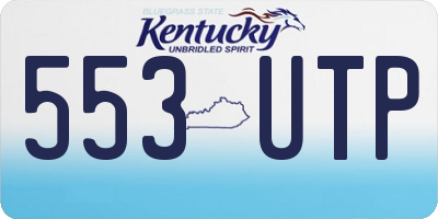 KY license plate 553UTP