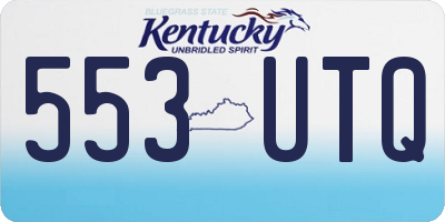 KY license plate 553UTQ