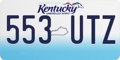 KY license plate 553UTZ