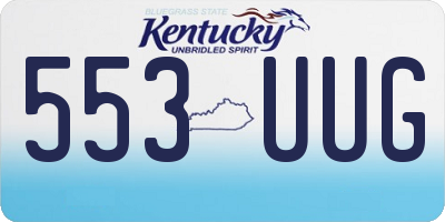 KY license plate 553UUG
