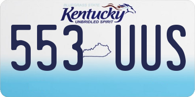 KY license plate 553UUS