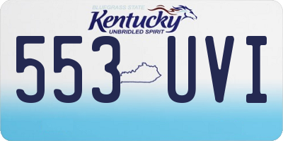 KY license plate 553UVI
