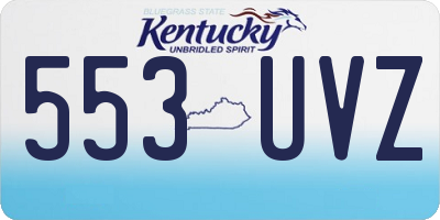 KY license plate 553UVZ
