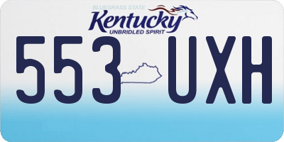 KY license plate 553UXH