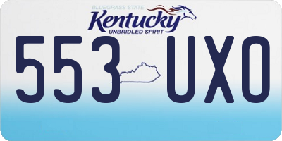 KY license plate 553UXO