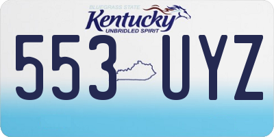 KY license plate 553UYZ