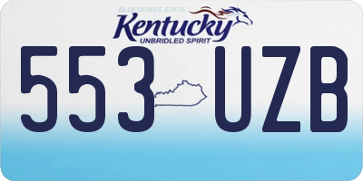 KY license plate 553UZB
