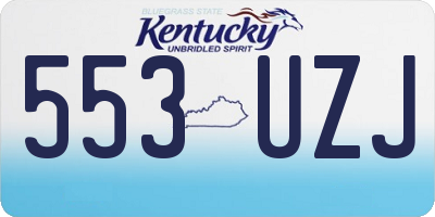 KY license plate 553UZJ