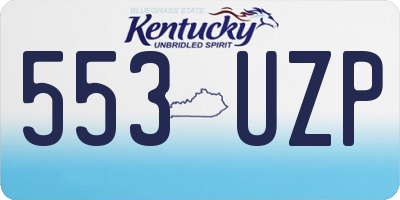 KY license plate 553UZP