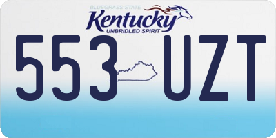 KY license plate 553UZT