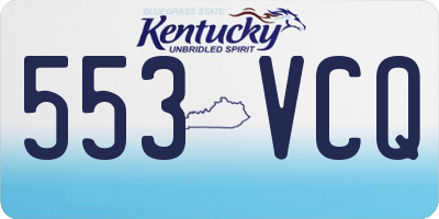 KY license plate 553VCQ