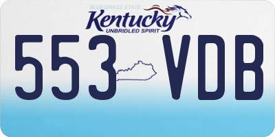KY license plate 553VDB