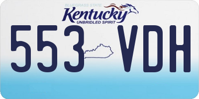 KY license plate 553VDH