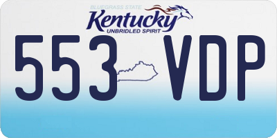KY license plate 553VDP