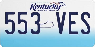 KY license plate 553VES