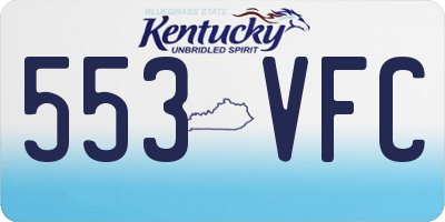 KY license plate 553VFC