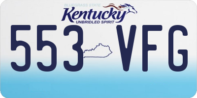 KY license plate 553VFG