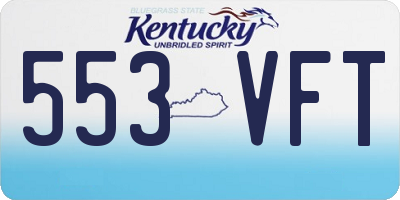 KY license plate 553VFT