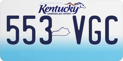 KY license plate 553VGC