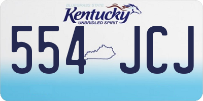 KY license plate 554JCJ