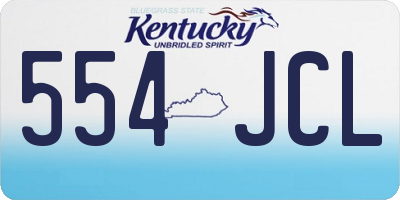 KY license plate 554JCL